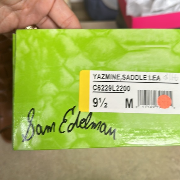 Sam Edelman strappy chestnut leather gladiator heeled sandal 9 1/2 Yazmine - Picture 8 of 8